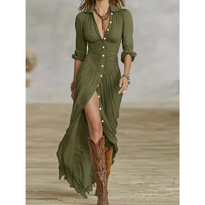 Green shirt dress - TikTok Shop