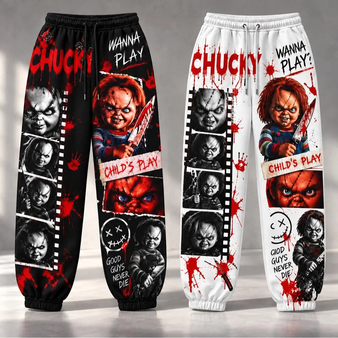 2026Chucky Child’s Play Halloween Jogger Pants | Horror Movie Graphic Sweatpants | Drawstring Casual Streetwear Pants | Spooky Gift for Horror Fans