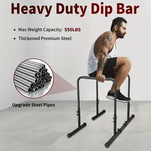 2024 Power Tower Dip Station Pull Up Bar Stand Adjustable Height Heavy Duty Multi-Function Fitness Training Equipment