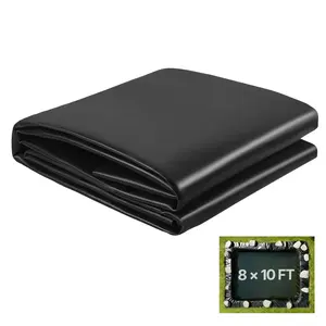 VEVOR 8 x 10 ft Pond Liner, 45 Mil Thickness, EPDM Rubber Material Fish Pond Liner for Outdoor Ponds, Easy to Cut, Durable & Leakproof, for Water Garden, Waterfall, Fishpond, Koi, Fountains, Black
