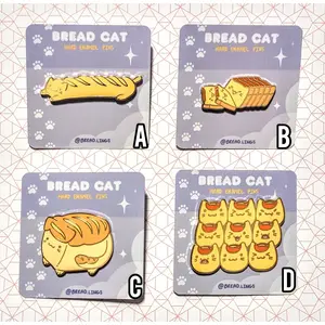 Bread Cats Enamel Pin