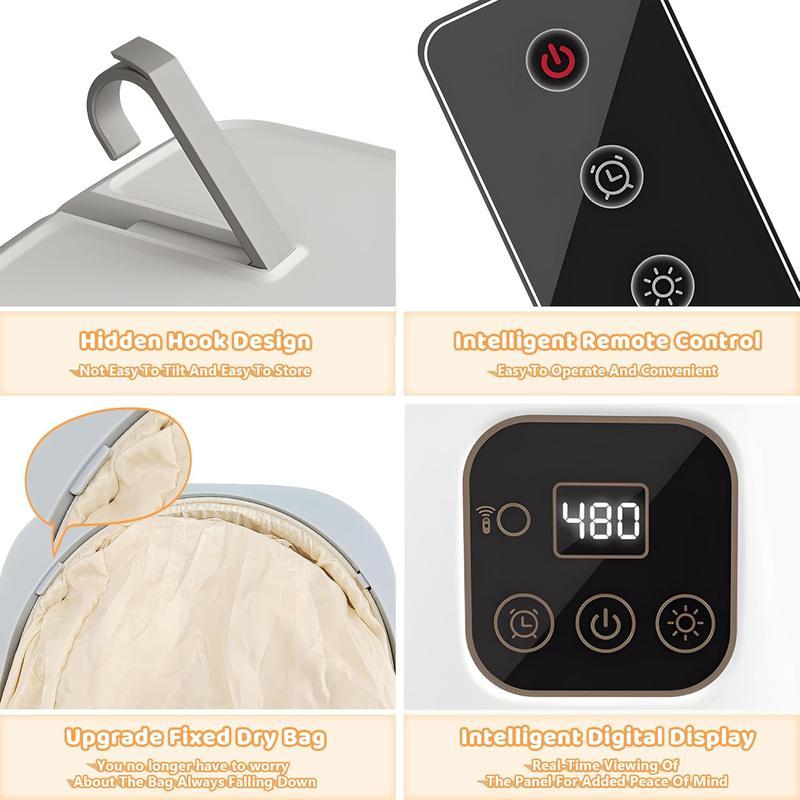 Mini Portable Clothes Dryer for Apartment Dorm RV & Travel Compact Electric Dryer with Drying Bag for Daily Laundry Ideal for On-the-Go Use