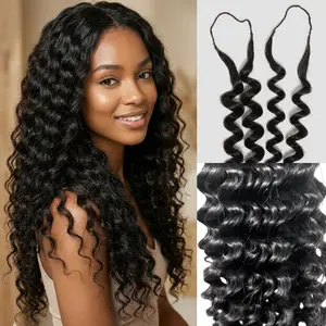100g Value Pack Uniq Hair 100% Human Hair Seamless Pre-Separated Feather Crochet Deep Wave