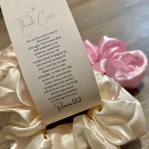 Christian Girl [Romans 12:2] Think Cute Satin Scrunchie