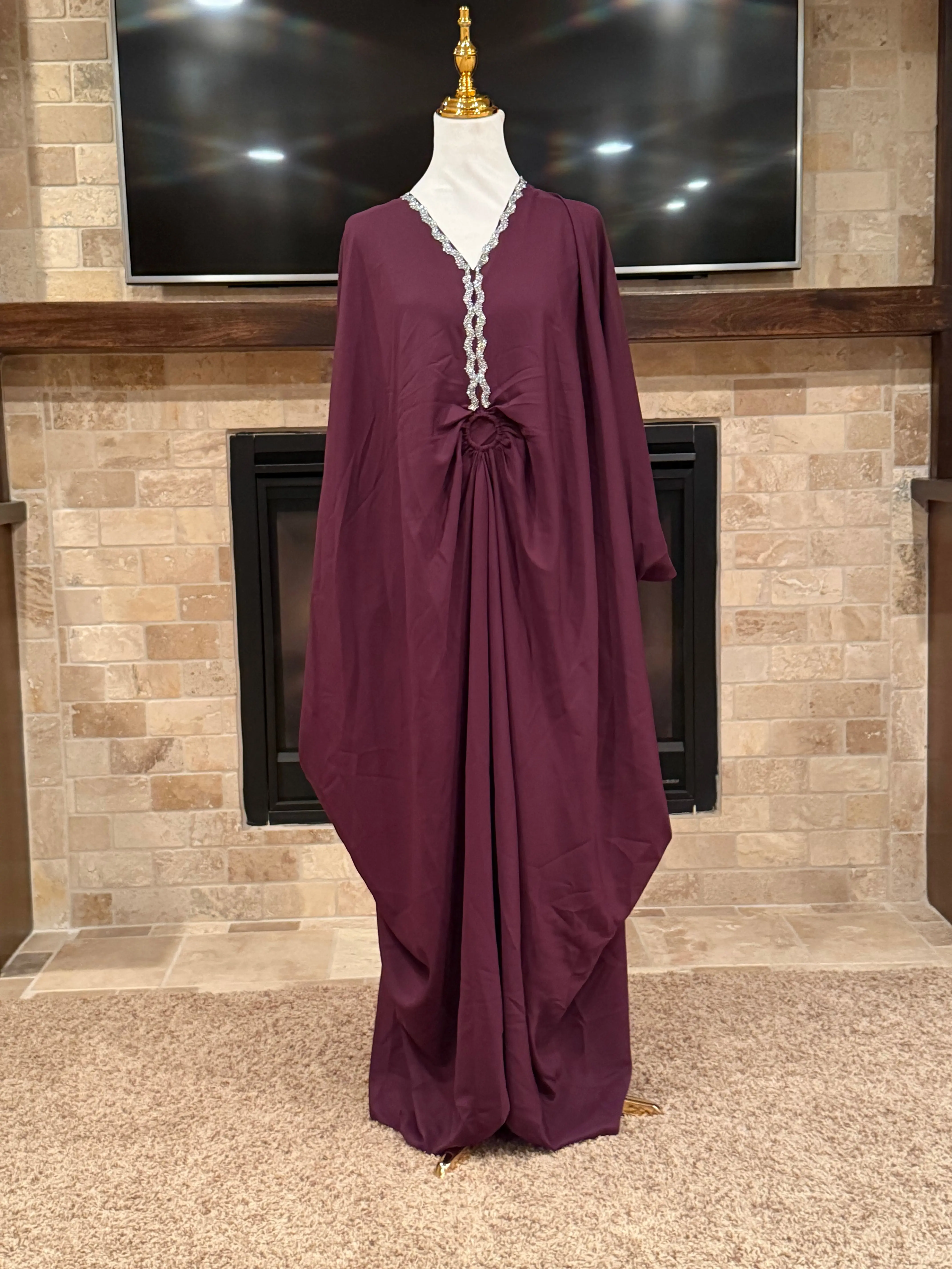 Classic Women’s Flowy Butterfly Abaya – عباءة