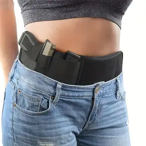 Classic Right-Handed Men's Belly Band Universal Holster - Durable Neoprene Concealed Carry Waist Pistol Gun Pouch with Hook and Loop Closure for Everyday Use, Gun Accessories