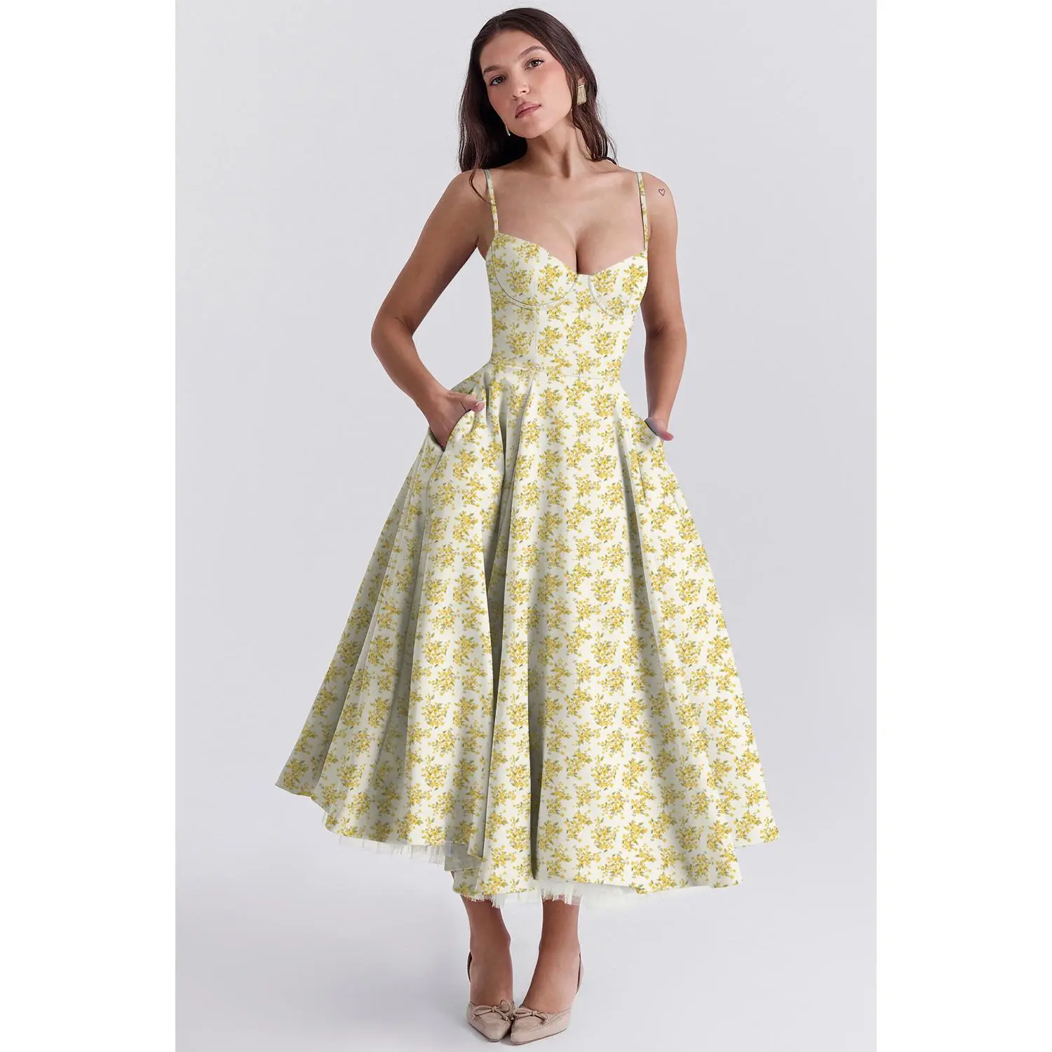 Little yellow on white.