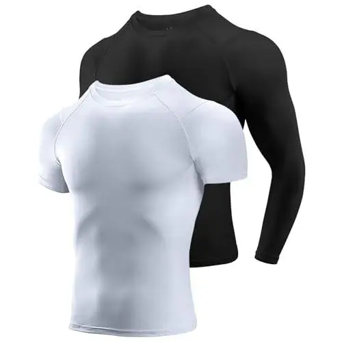 Men's Compression Shirts - Short Sleeve Athletic Dry Fit Workout T-Shirt Rash Guard Base Layer Undershirt for Sports Training Gym Running Cycling Comfortable Breathable Moisture Wicking Performance Top Men's Compression Shirts - Short Sleeve Athletic Dry Fit Workout T-Shirt Rash Guard Base Layer Undershirt for Sports Training Gym Running Cycling Comfortable Breathable Moisture Wicking Performance Top