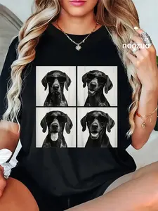 100% Cotton Funny German Shorthaired Pointer Lover Cute Dog Photo Booth T-Shirt