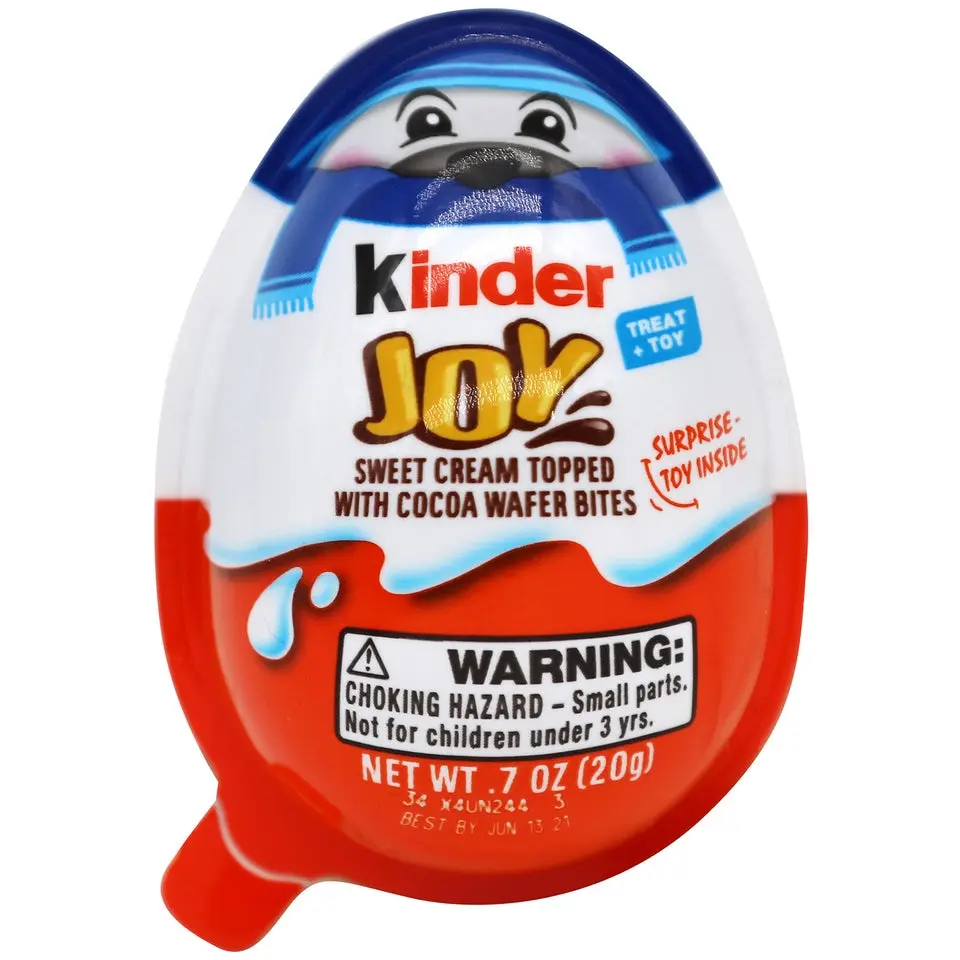 Kinder Joy Milk Chocolate Snack, Sweet Candy with Creamy Filling, Crunchy Wafer Bites, 0.7oz Kinder Joy Milk Chocolate Snack, Sweet Candy with Creamy Filling, Crunchy Wafer Bites, 0.7oz