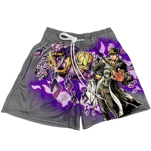 Jotaro Kujo JoJos Bizarre Adventure Shorts Men's Basketball Shorts Workout Sport Knee Pants with Pockets Athletic Sweat Walking Summer Shorts