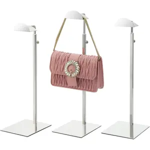 Purse Stands - 3 count Stainless Steels Hangbag Holder Adjustable Height Purse Display for Retail Luxury Bag Organizer  Store Boutique Retail Closet