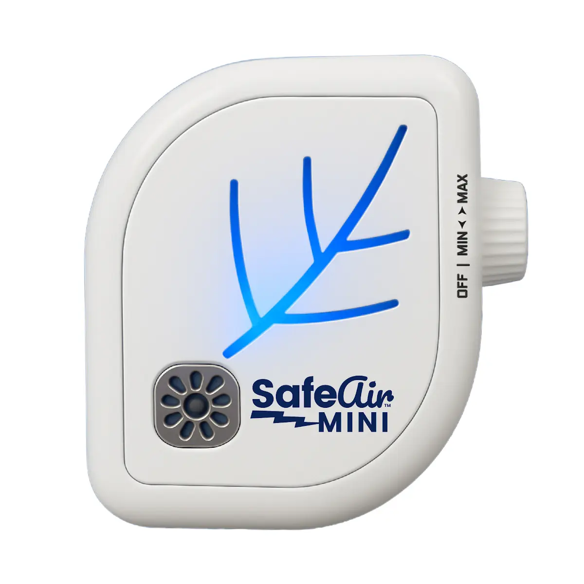 SafeAir Mini LEAF Portable Air Purifier, Compact Home Appliance with Adjustable Settings for Household Use