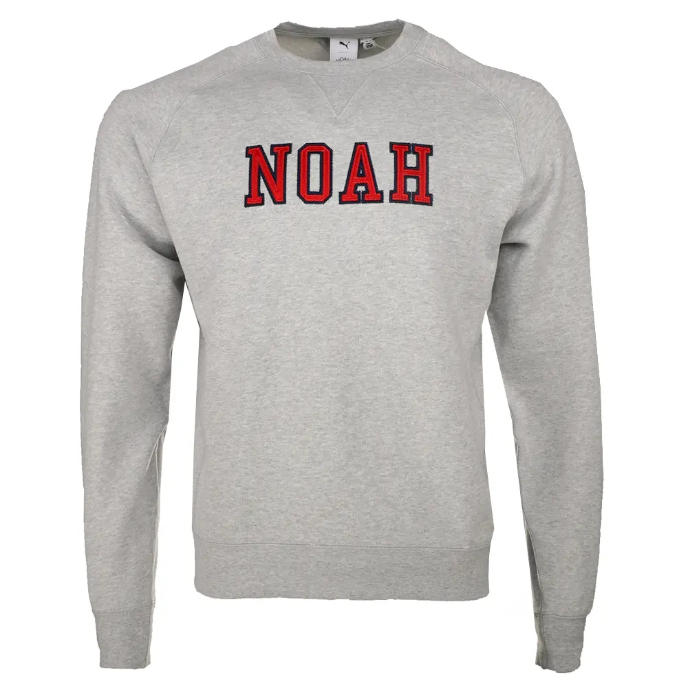 PUMA Mens X Noah Embroidered Crew Neck Sweatshirt Casual - Grey