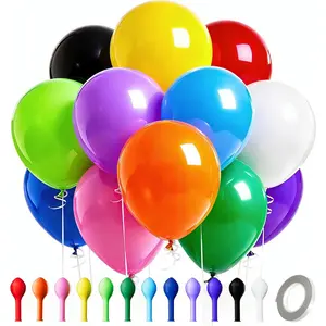 LOLStar Balloons Decorations，100 Pcs Assorted Colors Balloons 12 inch Latex Round Balloon Bulk for Arches/Garlands, Perfect for Birthday, Baby Shower, Wedding, Family, Rainbow, Pride Party Decor