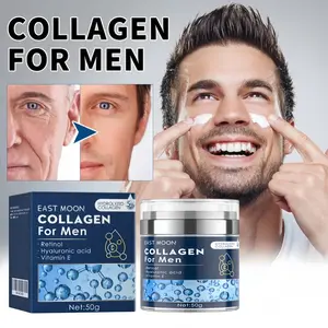 Men's Collagen Anti-Aging Wrinkle Cream - 50g Retinol Daily Sensitive Skin Moisturizer, Hydrating Hyaluronic Acid Firming & Tightening Lotion for Glow Up, Summer Vibes