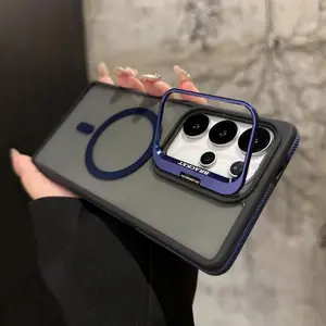 For Magsafe Magnetic Metal Protection Stand Case For  Galaxy Samsung S25 S24 S23  Ultra Shockproof Cover Bumper