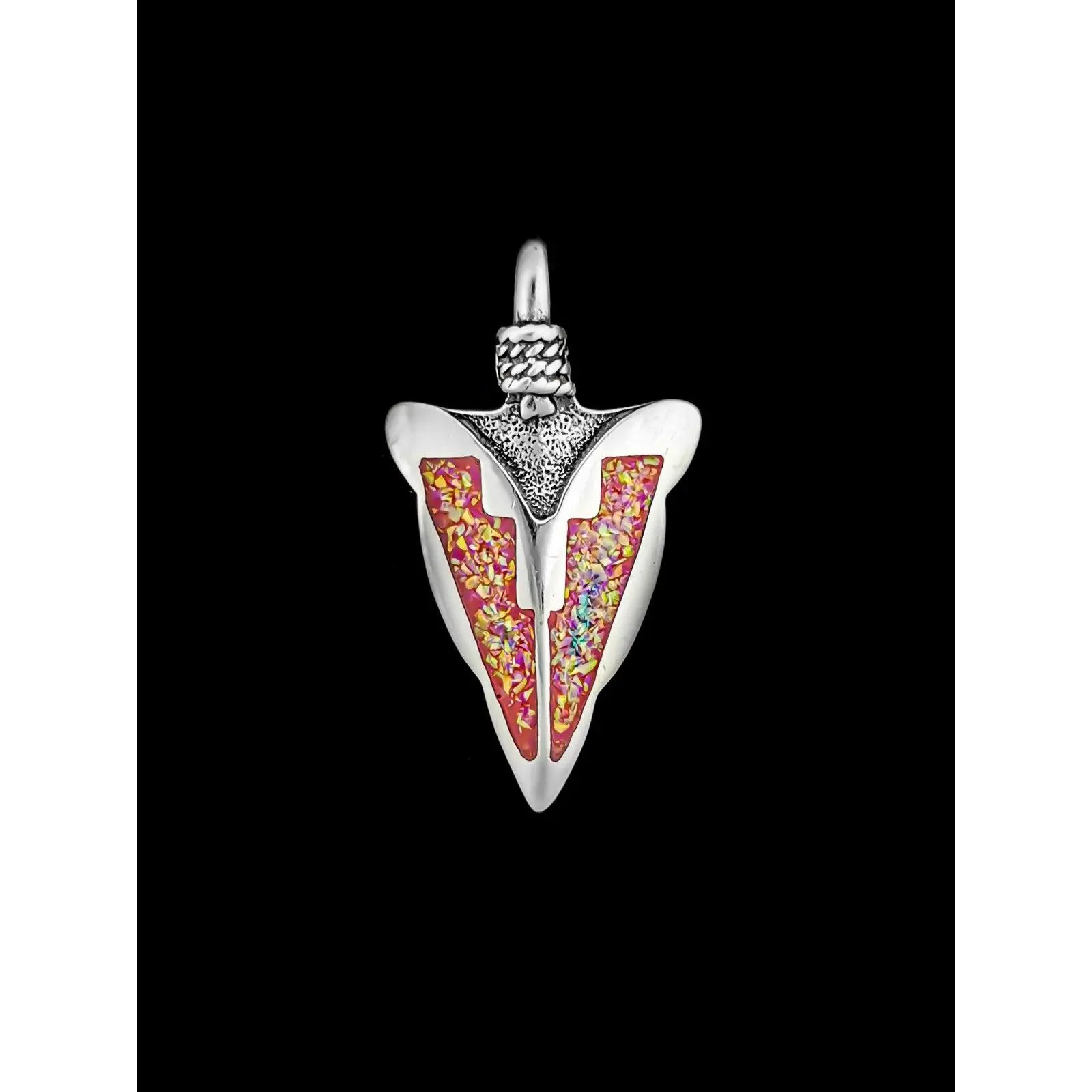 Pink Opal Pendant • Navajo Handmade • 925 Sterling Silver Arrowhead Pendant
