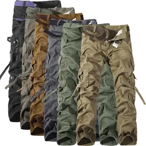 Men's Multi-pocket Cargo Pants Washed Cargo Pants
