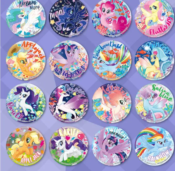 Kayou My Little Pony Eternal Fantasy Tinplate Collectible Lapel Pin Brooch - 58mm, Reflective Effect, Franchise Character Designs, Blind Pack Surprise, Single Pack, Durable Metal Pin, Backpack Accessory, Fan Gift