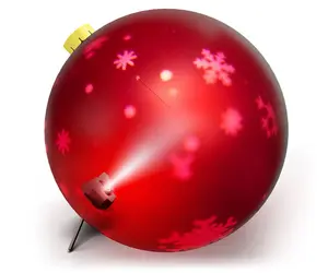 Ornamations 24 inch Inflatable Animated Ornament with Electric Pump Included for Indoor and Outdoor Led Ball Lights Decor