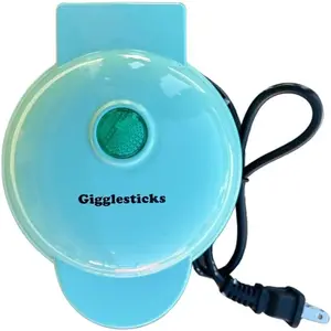 Mini waffle maker bachelorette party fun compact stainless steel aluminum nonstick coating pink