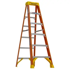 6 Ft. Fiberglass Step Ladder (10 Ft. Reach Height) with 300 Lb. Load Capacity Type IA Duty Rating Werner