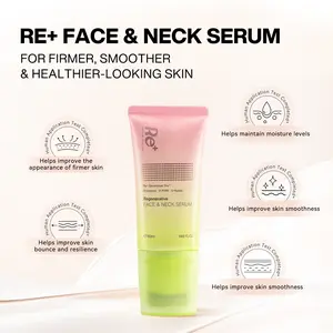 [RE+] 360° Cooling Roller Face & Neck Serum | Optimized PDRN + Exosomes + Peptides Triple-Complex Formula | Firming & Hydrating Care for the Look of Neck Lines, Fine Lines, Morning Puffiness & Sensitive Skin | 50ml / 1.69 fl. oz.