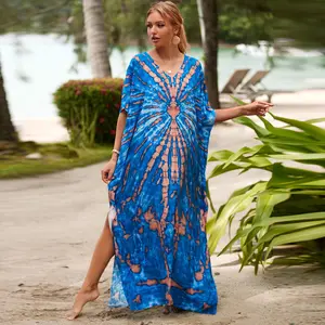 Printed Beach Cover-up Holiday Beach Dress Bikini Sun Protection Clothes Cover-up