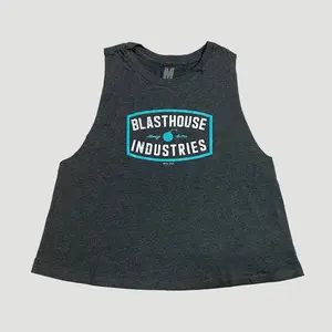 SHIELD CROP TANK - CHARCOAL