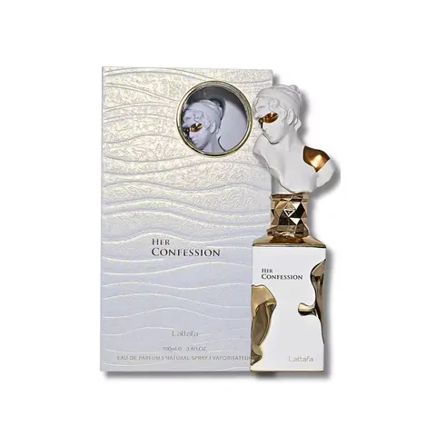 Lattafa Her Confession Eau de Parfum for Women - Aroma Fragrance Floral, Aromatic Sweet Scent, Floral Sweet Perfume, Sensual Musk EDP Spray, 3.4 Oz/100 ml
