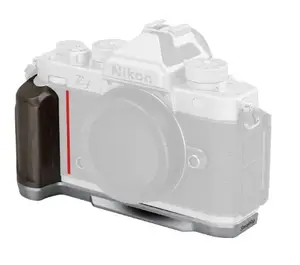 Smallrig 5707 L-Shaped Mount Plate with Wooden Handle for Nikon Z f (Silver)