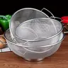 Stainless Steel Food Drain Basket, 3 Counts/set Metal Colander with Handle, Modern Colander Strainer for Pasta, Salad, Vegetable and Fruit, Kitchen Accessories, Kitchenware