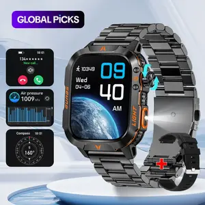 Multifunctional 2.01-Inch Smartwatch, Fashion Digital Watch with LED Light & Outdoor Compass, Wireless Waterproof Sports Watch, Fitness Smartwatch for Women & Men