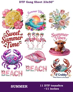 Faux Rhinestone Summer DTF Gang Sheet