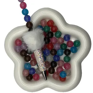 Small Acrylic or Resin Beads - Fits Beadable Pen - size 8 mm, 10mm, 12mm - for Beadable Pens, Key Chains, Purse Charms