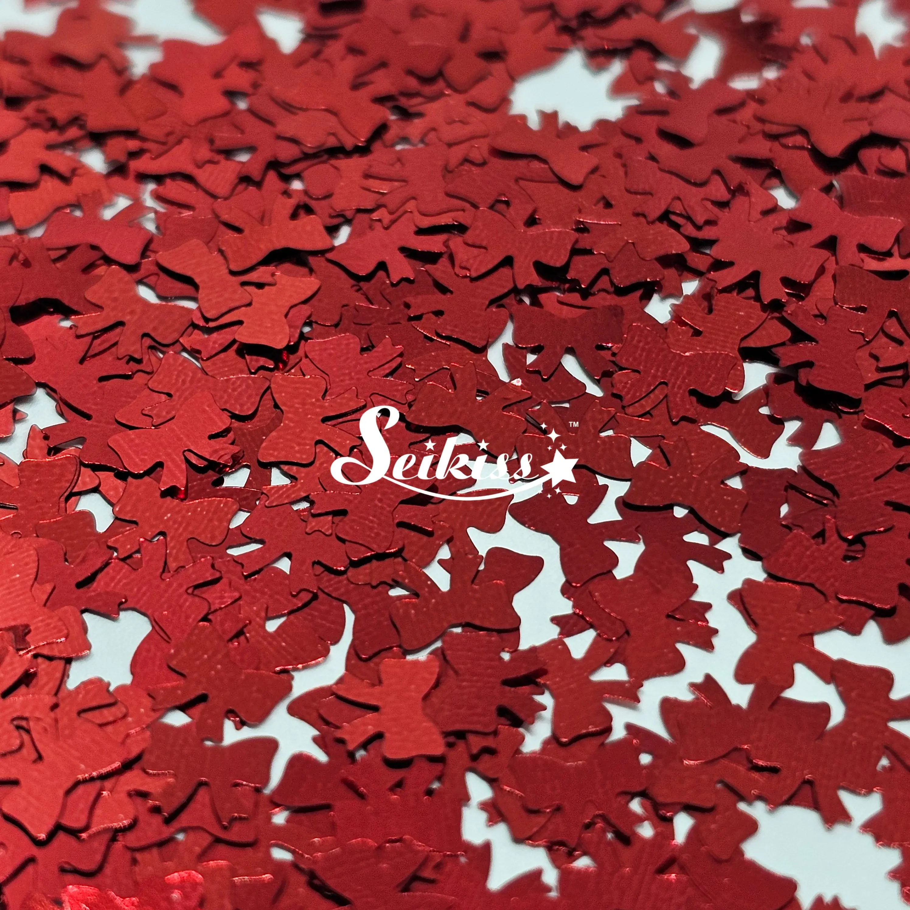 Red Bows Shape Glitter Red Glitter--=%2=- handmade=%2=----=%2=- nail=%2=-- nail