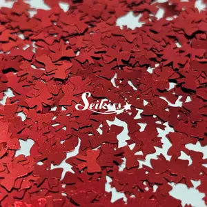 Red Bows Shape Glitter Red Glitter--=%2=- handmade=%2=----=%2=- nail=%2=-- nail