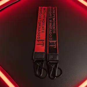 LOS CT - TUMBADOS LLAVEROS. CORRIDOS TUMBADOS CT KEYCHAIN SELLO INDEPENDIENTE BLACK AND RED