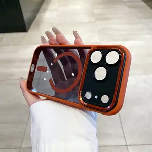 Compatible with Apple 17 Magnetic for iPhone 17 Pro Transparent Phone Case, High Transparency Protective Cover for 16 PM, Full Coverage Drop-Resistant for iPhone 17 Pro Max, Accessories, Casing