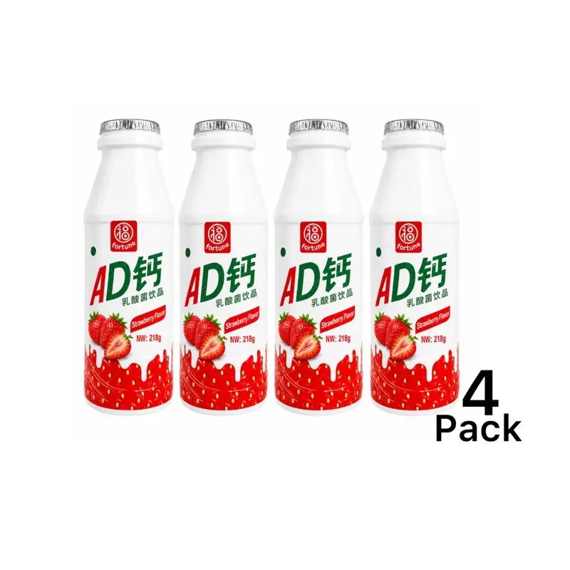Fortune AD Strawberry Yogurt Drink – 4 Bottle Pack