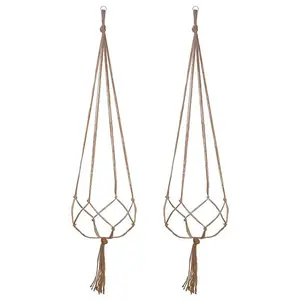 Hanging Plant Pot Hanging Basket Vases with Hook Creative Macrame Suspension Plant Planters for Hanging  Flower Pot Net