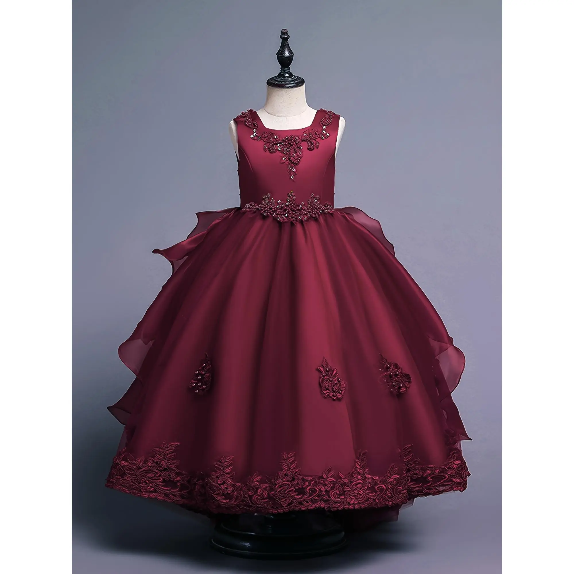 Elegant Blue Princess Tulle Dress - Sleeveless Round Long Flowy Gown with Floral Decoration, Suitable for Weddings, Pageants, and Special Occasions, Princess Puffy Dress Two-Piece Set for Girls - TikTok Shop Elegant Blue Princess Tulle Dress - Sleeveless Round Long Flowy Gown with Floral Decoration, Suitable for Weddings, Pageants, and Special Occasions, Princess Puffy Dress Two-Piece Set for Girls - TikTok Shop