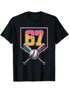 Boys' Casual Sports Short Sleeve Shirt, Comfortable Soft Fabric, Cool Baseball Print Design, Perfect for Everyday Wear