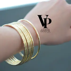 Valmaur Products Classic Seven Bangle Set - Bracelet Gold Plated Solid