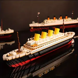 2209+pcs Mini Building Blocks Titanic DIY Assembled Boat Model, Difficult Educational Handmade Toy Cruise Ornaments for Easter Gift