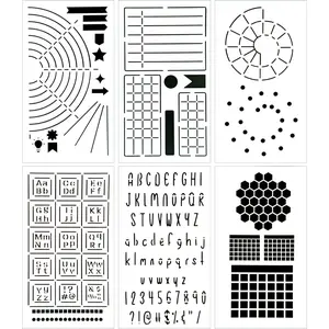 Productivity Journal Stencil Set - Custom-Designed Supplies for  Dotted Journal Planners, DIY Templates to Create Calendars, Lists, Letters, Numbers, Habit  by