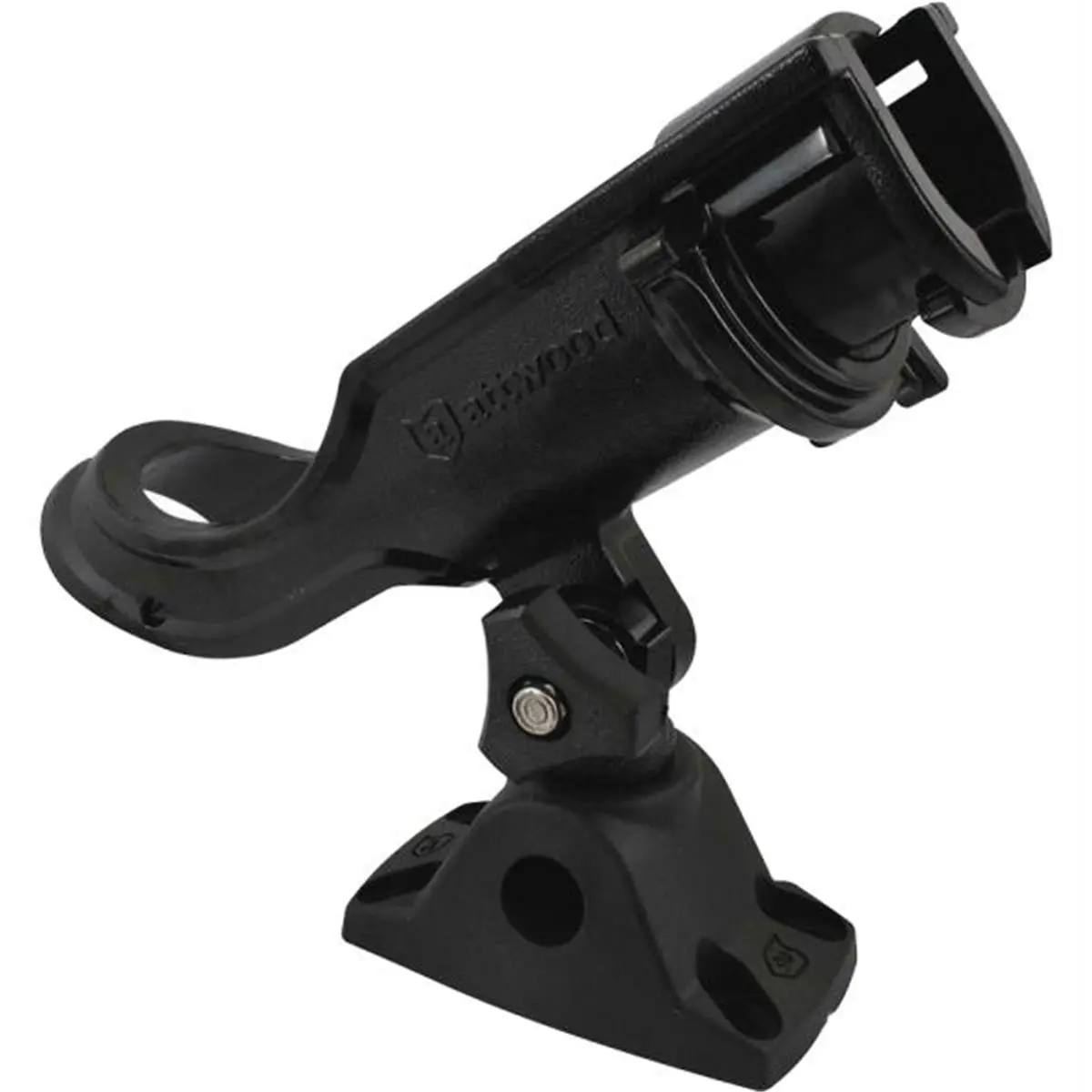 Attwood Marine Heavy-Duty Adjustable Rod Holder with Combo Mount, Ergonomic Design, 180-Degree Vertical Range for Casting and Spinning Rods, Fishing Rods