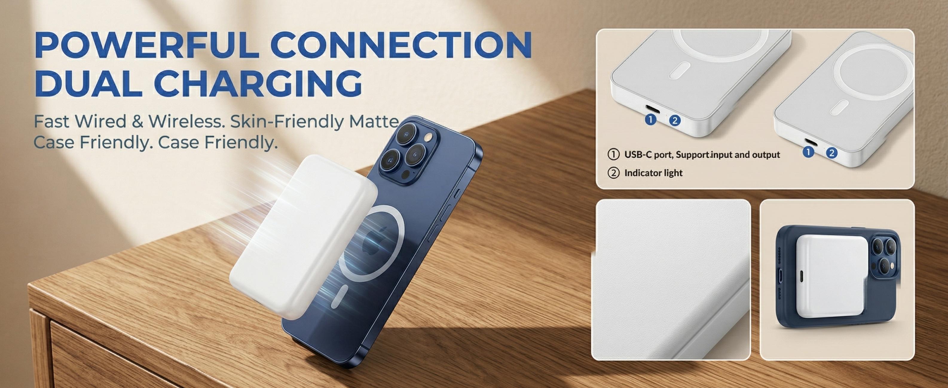 5000mAh top-tier portable charger! This power bank features a TYPE-C charging port & 22.5W fast charging, with a super mini, pocket-sized build for easy carry anywhere. It’s the must-have travel essentials for on-the-go use.