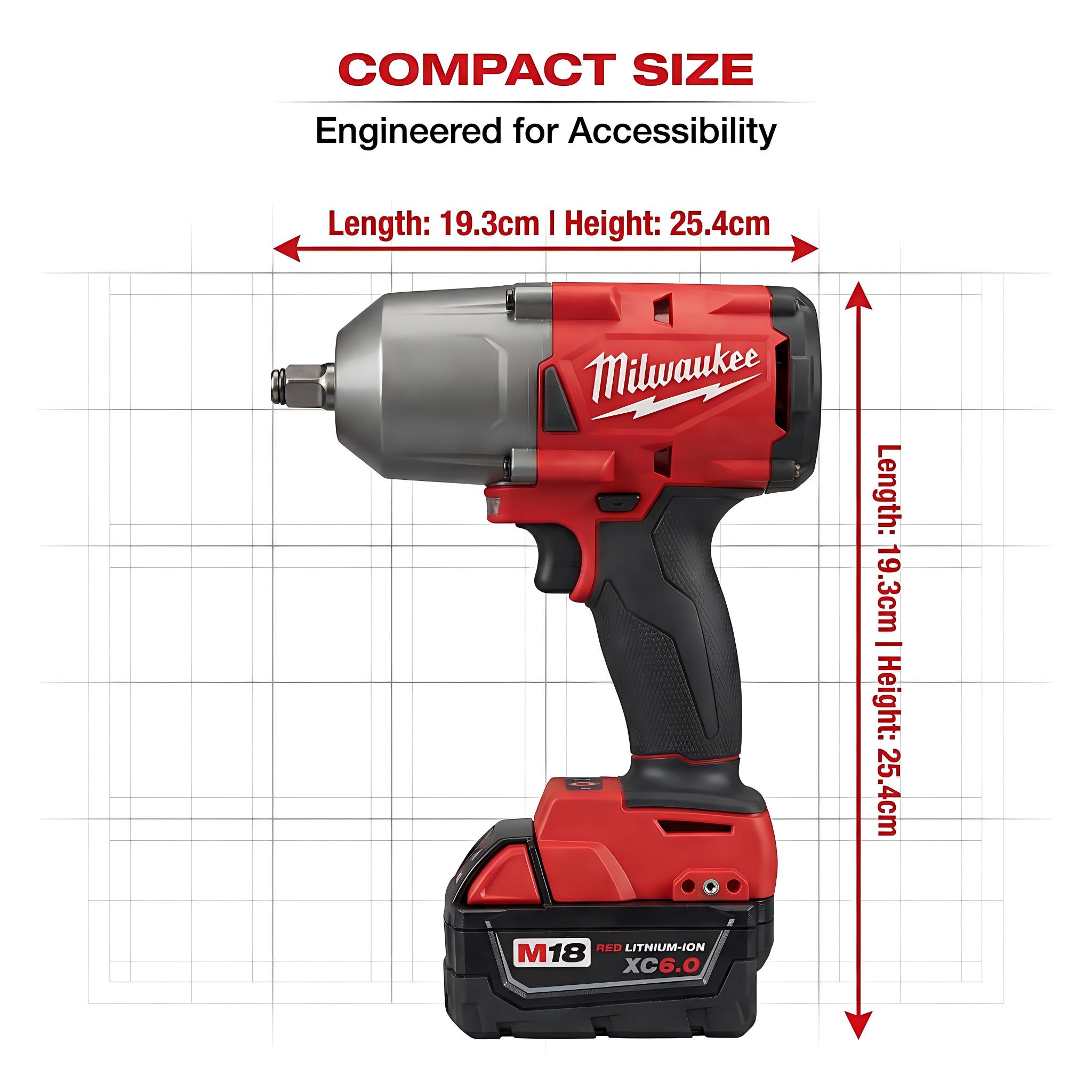Milwaukee M18 FMTIWF12 Brushless Impact Wrench With Battery Charger Mechanical Service Electric Wrench Makita Tools